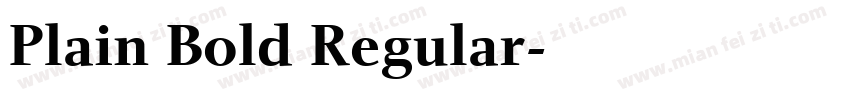 Plain Bold Regular字体转换